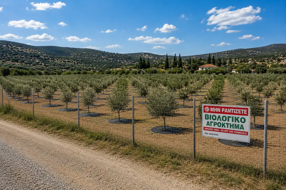 Στρογγυλό ύφασμα εδαφοκάλυψης για δέντρα